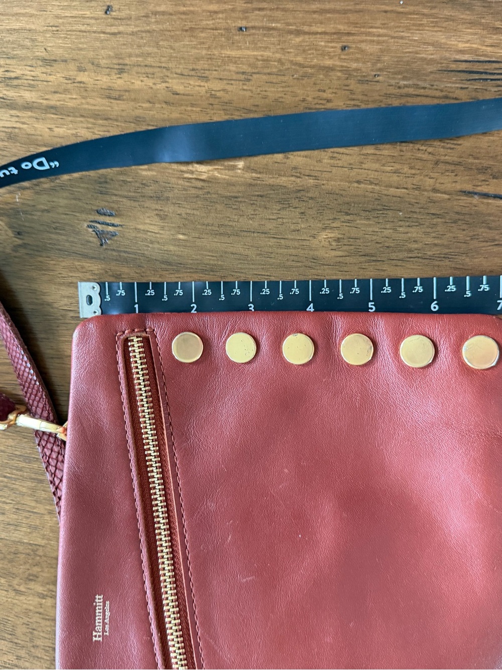 Hammitt Burnt Orange Leather Crossbody with Gold Hardware - Picture 6 of 6